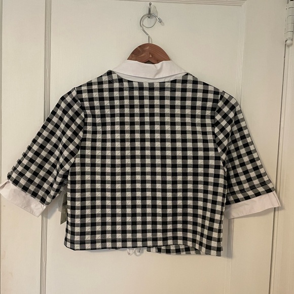 Maeve Collared Tie-Front Top - size small - Picture 5 of 5